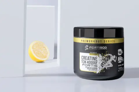 Cytrynowa kreatyna w proszku Fortisgo TCM 4000GF. Idealna do treningu, w czym jest kreatyna? W tym opakowaniu!