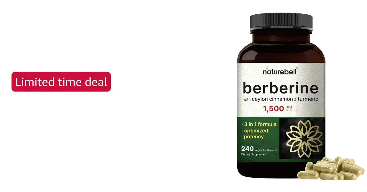 Berberyna Naturebell z cynamonem i kurkumą. Czy brać berberynę rano czy wieczorem? 240 kapsułek. Okazja!